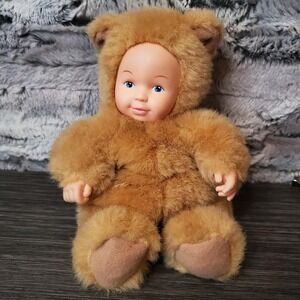 Vintage 1998 Unimax Anne Geddes Baby Bears Bean Filled Stuffed Animal Plush Doll